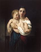 Adolphe William Bouguereau The Elder Sister (mk26) Spain oil painting artist